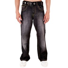 MENS BOOTCUT DENIM JEANS WIDE