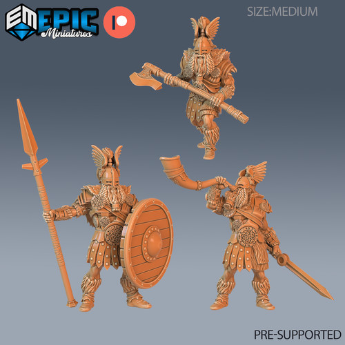 Epic miniatures viking - miniatures, x3
