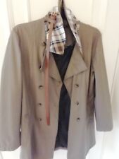 'SOS Jensen' Raincoat.  WATERPROOF.  Taupe.  EXCELLENT CONDITION.   Collar Belt!