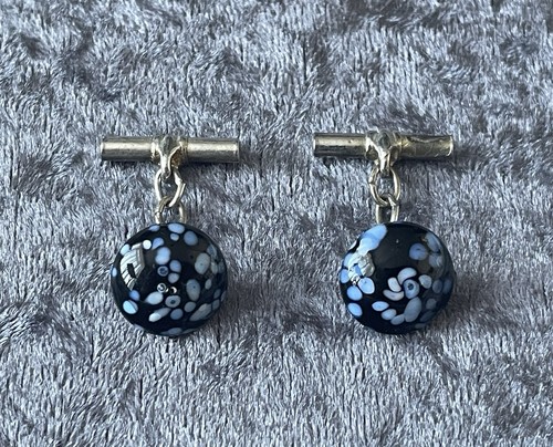 Blue black silver tone - black,,