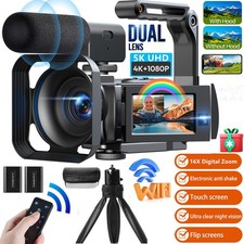 5K Video Camera Camcorder Dual