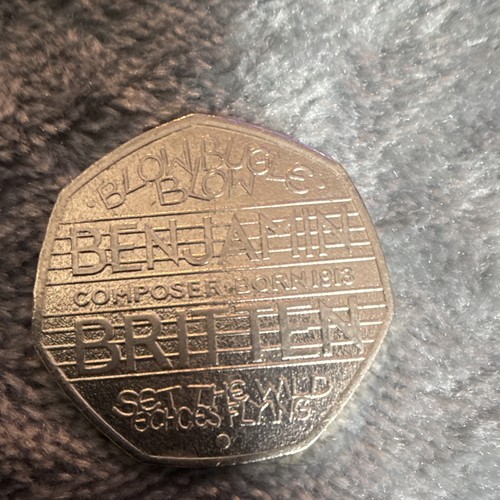 Benjamin britten 50p coin 2013 - coin,