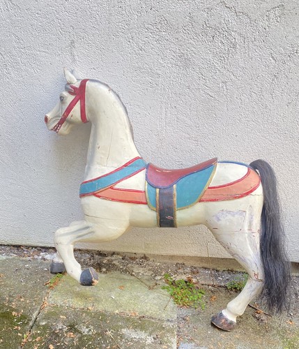 Antique childs carousel horse - antique,