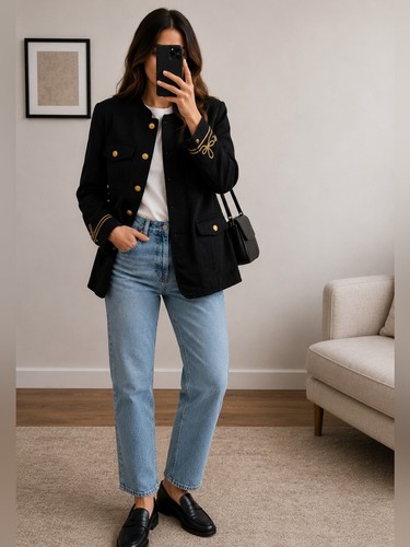 Vintage lizwear black military - vintage,