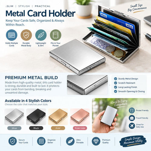 Stainless steel card holder - holder, 10