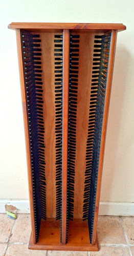 Retro wooden storage rack - retro, cd