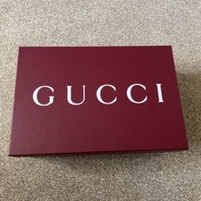Authentic GUCCI Rare Ancora Burgundy Empty Full Size Shoe Box with the packaging