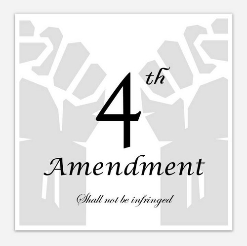 Sticker the 4th amendment - -,
