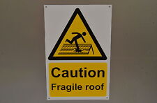 CAUTION FRAGILE ROOF A4 sign or sticker demolition building scaffolding safety