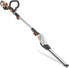 Hedge Trimmer, Telescopic Cordless, 135° Adjustable Head, 20V Battery - VonHaus