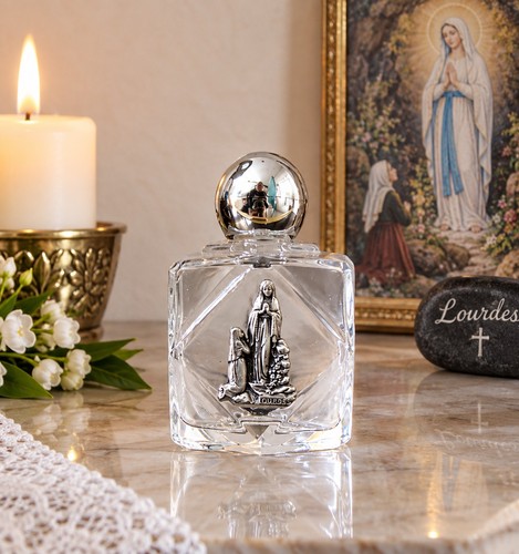 Vintage glass holy water - vintage,