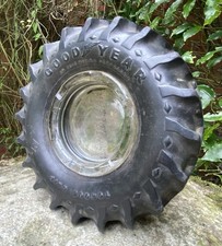 Vintage Original Old Goodyear Antique Advertising Tyre Ashtray Petroliana Sign