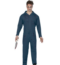 ADULTS MICHAEL MYERS NAVY JUMPSUIT BOILER SUIT HALLOWEEN FANCY DRESS COSTUME