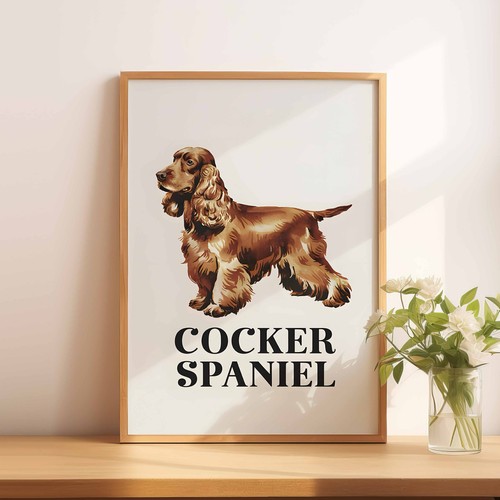 Cocker spaniel dog - a5,