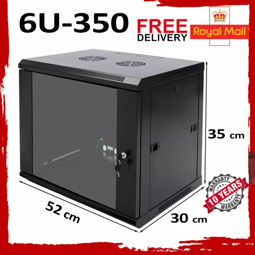 350mm black network cabinet - 6u,