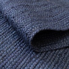 Rug Blue Jute Carpet 100%