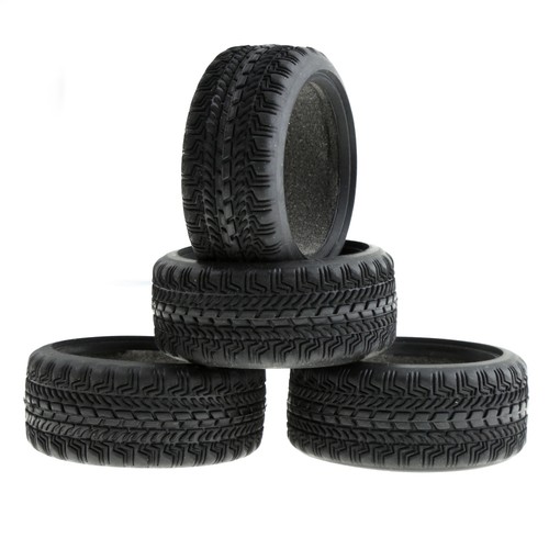 4pcs rubber tire tyre for - tire, 1/10