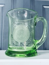King George V & Queen Mary - May 6th 1935 - Silver Jubilee Green Glass