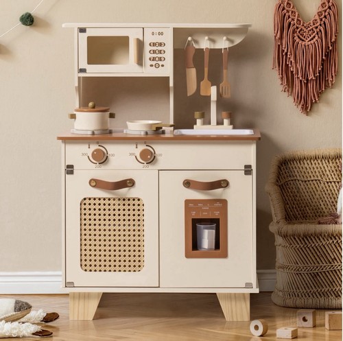 Robotime wooden play kitchen - wooden,