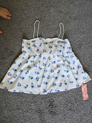 Shein white blue - white, green