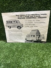 Rare Bedford CA Dormobile Caravans 1960 UK Market Single Sheet Brochure Mancave