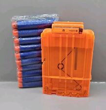 Official NERF N-Strike Elite 6-Round /Dart Magazine/Clip + Pack Of 10 New Darts