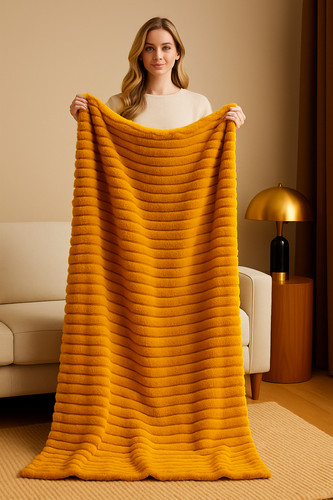 Rabbit fur throw soft mink - rabbit,