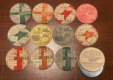 11 x Genuine Tax Discs for BMW Black Rolls Royce Hackney/BYW 620/1948-1956.