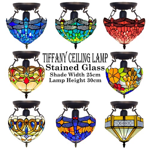 Tiffany style ceiling lamp - tiffany, 10