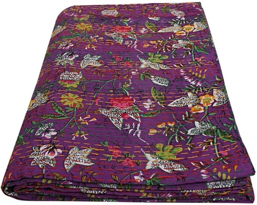 Indian handmade purple - purple, kantha
