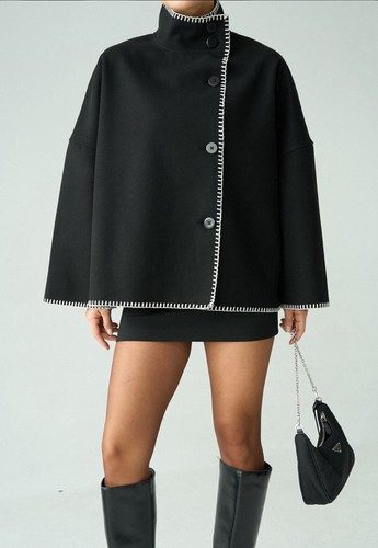 Cape jacket black one size - jacket,