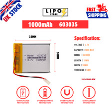 ⚡ 3.7V 603035 1000mAh LiPo