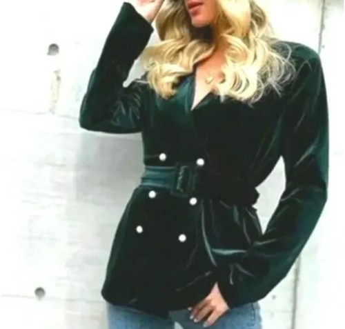 Zara green velvet - green,