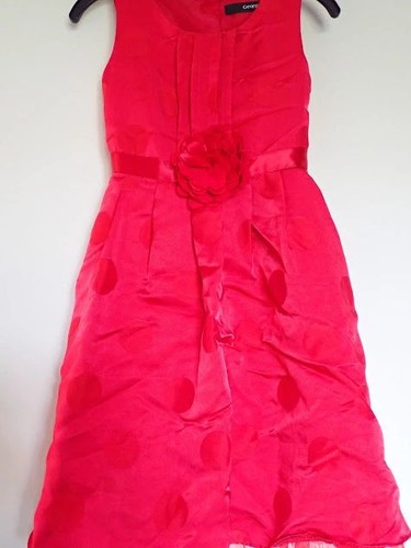Girls red spotted party dress - spotted,