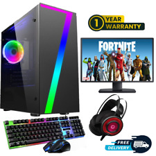 Fast Gaming PC Computer Bundle INTEL Core i7, 16GB, 1TB & 256GB SSD GT730 2GB