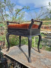 Antique Piano Stool With