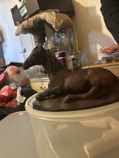 Resin Horse lying Down Figurine 