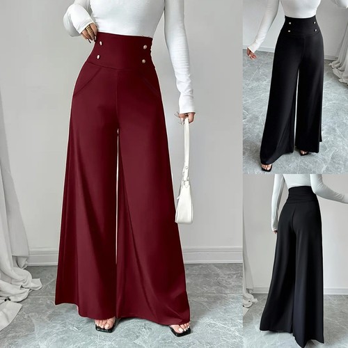 Lady wide legs trousers office - legs,