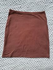 Shein Ladies Size XS Simple Brown Mini Skirt Stretch Bodycon Casual Summer