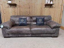 Sofology Santino 3 Seater Sofa, Leather, Chocolate Brown RRP £1949