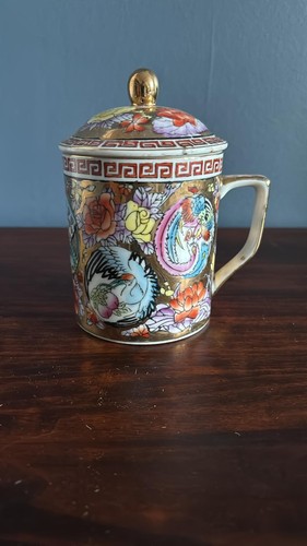 Vintage chinese porcelain mug - vintage,
