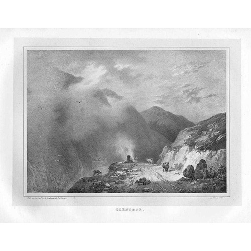 Glencoe antique print - antique,