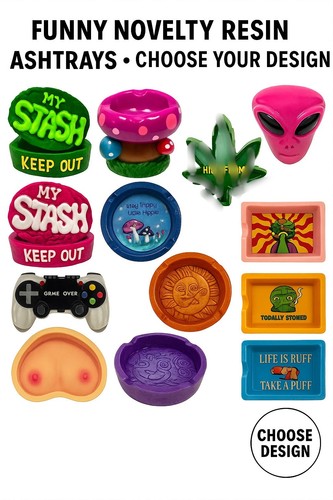 Resin ashtray funny - resin, novelty