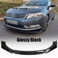 Fit VW Passat B7 B8 2010-2019 Front Bumper Lip Spoiler Splitter Glossy Black