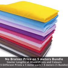 Polka Dot Print Fabric Vintage Crafts Pattern Material By The Yard or Bundle