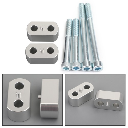 Silver bar risers 20mm rise - bar,