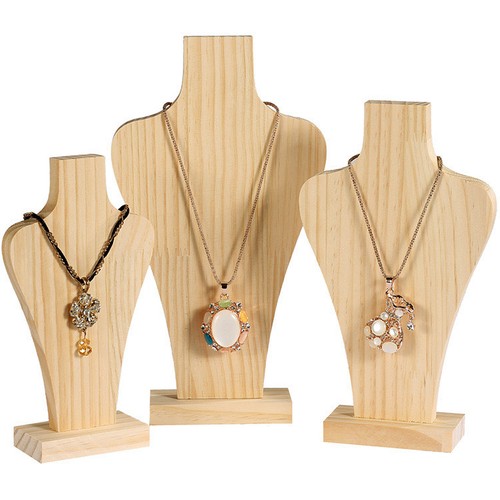 Wooden necklace stand - wooden,