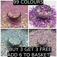 Chunky festival glitter - festival, nails