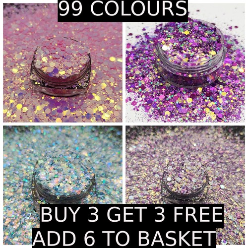 Chunky festival glitter nails - chunky,