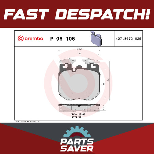 Brake pads set front p06106 - brake,